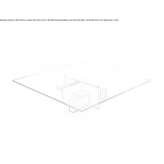 Low square coffee table made of glass Bahna