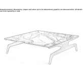 Low square coffee table made of marble Sobotka