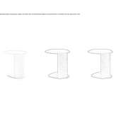 Side table in steel and wood Telna
