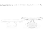 Round coffee table made of composite material Galluis