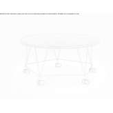 Wooden coffee table on wheels Rabino