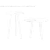 Round side table with tray Condega