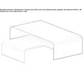 Low, rectangular coffee table Naours