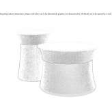 Low round fabric coffee table for the living room Farnham