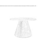 Round coffee table made of Carrara marble Cerizay