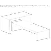 Rectangular coffee table with a plate Langen