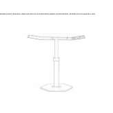 Hexagonal marble coffee table Jette