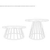 Round metal coffee table Cerizay