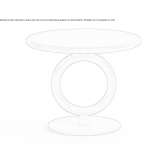 Tall side table in steel and MDF Nikiti