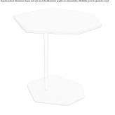 Hexagonal side table made of HPL Barmash