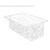 Rectangular glass coffee table with iQ Surface base Cerami