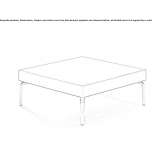 Low square coffee table made of laminate Leuna