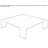 A low, square coffee table Langen