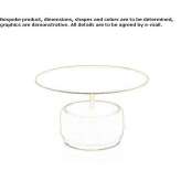 43/5000 Low round coffee table in steel and fabric Neustadt