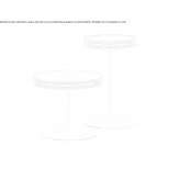 Round coffee table with tray Wesson