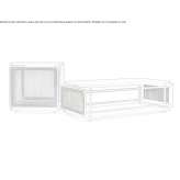 Rectangular coffee table with storage space Figueiro