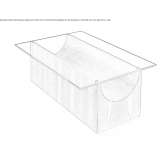 Rectangular coffee table made of wood and glass Cerami