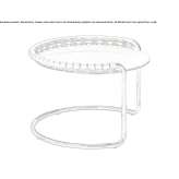 Low round coffee table made of steel Llanwern