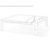 Low square coffee table made of marble Yerkesik