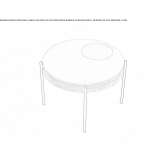 Solid wood coffee table with storage space Argun