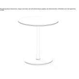 Round laminate coffee table with metal base Bavois