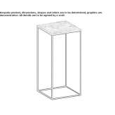 Square high side table made of solid wood Longtown