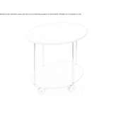 Oval coffee table on wheels Lugones