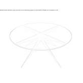 Round coffee table made of glass and steel for the living room Nachig