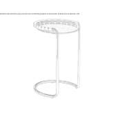 Round, steel high side table Llanwern