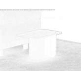Aluminum and wood side table Recarei