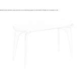 High oval side table made of marble Mazan