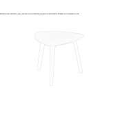 Triangular wooden coffee table Cancuc