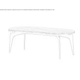 Oval marble coffee table for the living room Mazan