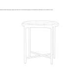 Round high side table Gurahont