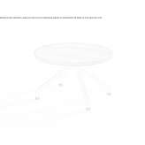 Round wooden coffee table with metal legs Kaymakci
