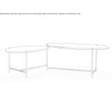 Adjustable crystal coffee table Colceag