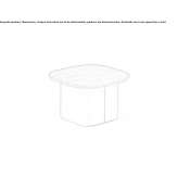 Low square coffee table with melamine top Voronezh