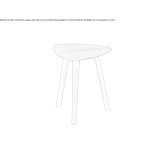 Triangular wooden coffee table Cancuc