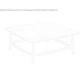 Square coffee table made of wood and glass Postojna