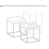 Square metal coffee table, painted in color Fetesti