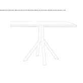 Table with a walnut or beech wood frame Lampa