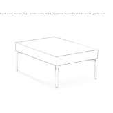 Low rectangular coffee table made of laminate Leuna