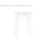 Round marble high side table Mazan