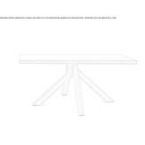 Table with a walnut or beech wood frame Lampa