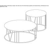 Round crystal coffee table Berge