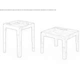 Square marble coffee table Yerkesik