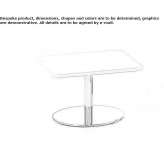 Square MDF coffee table for the living room Letcani
