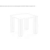 Low, square, metal coffee table Pacyna