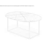 Oval marble coffee table Laupheim