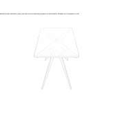 Rectangular high side table made of glass and steel Nachig